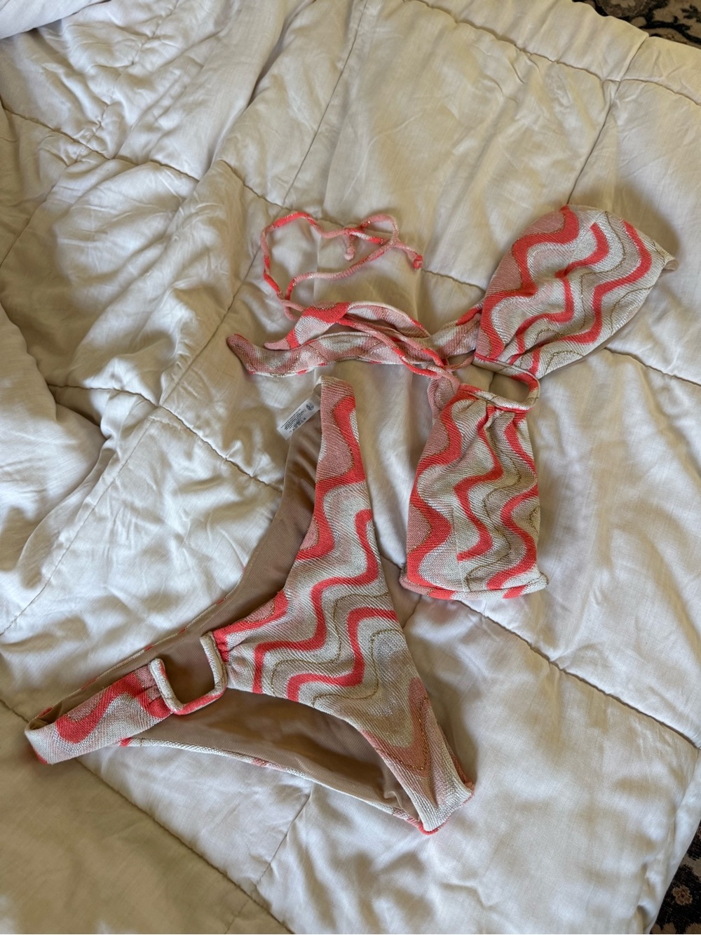 DEVON WINDSOR Coral Crochet Bikini set